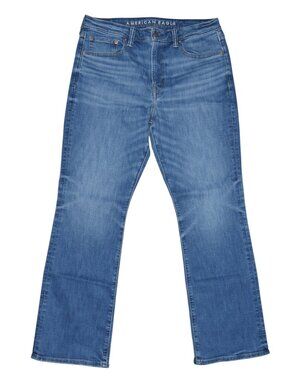 American Eagle Mens Slim Bootcut Jeans Size 34x30 AirFlex+Stretch Denim Med Wash